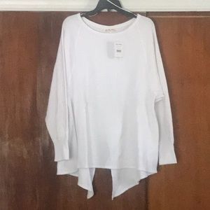White free people long sleeve shirt